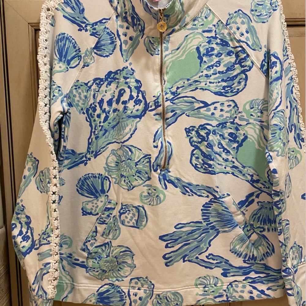 Lilly Pulitzer Skipper Popover Multi Shell of a Party Size Large